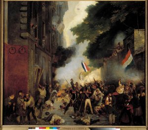 Episode der Revolution von 1830, Julitag: Angriff auf die Kaserne in der Babylonstraße am 29. Juli von Abel Lordon