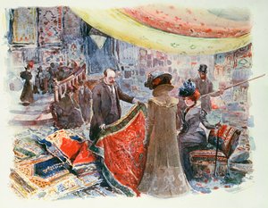 Die Halle eines Kaufhauses am Place Clichy, Paris, ca. 1900