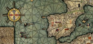 Detail des Katalanischen Atlas, Kopie des Originals von 1375 von Abraham (after) Cresques