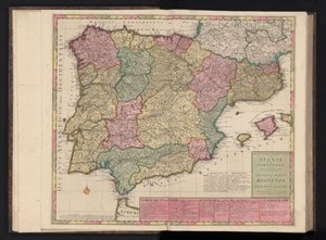 Karte von Spanien und Portugal