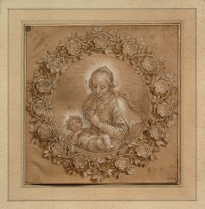 Madonna mit Jesuskind in einem Tondo