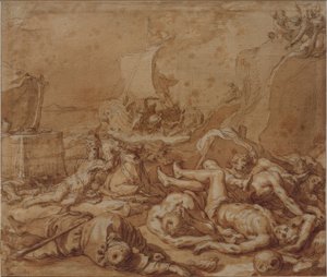 Theagenes und Chariclea nach dem Schiffbruch von Abraham Bloemaert