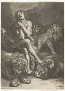 Daniel in der Löwengrube von Abraham Bloteling