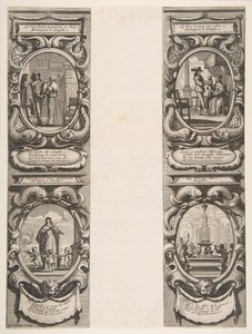 Almanach für 1639: Ludwig XIII. und Anna von Österreich vertrauen das Königreich und den Erben an, 1638