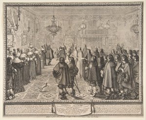 Zeremonie des Ehevertrags zwischen Wladyslaw IV., König von Polen, und Marie Louise (1645)