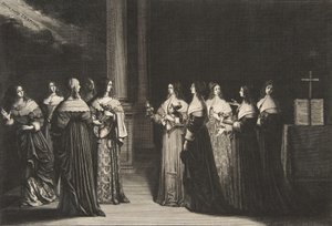 Die klugen Jungfrauen verweigern den törichten Jungfrauen Öl, ca. 1635