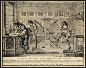 Werkstatt eines Graveurs, 1642 von Abraham Bosse