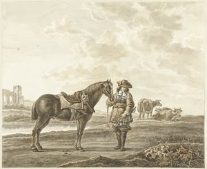 Reiter in Landschaft von Abraham Delfos