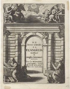 Vier Evangelisten um ein Tor von Abraham Dircksz. Santvoort