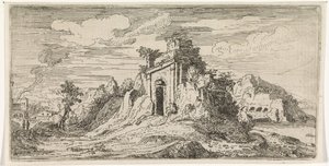 Landschaft mit den Ruinen eines Tores von Abraham Genoels