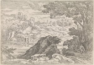 Landschaft mit Fluss von Abraham Genoels