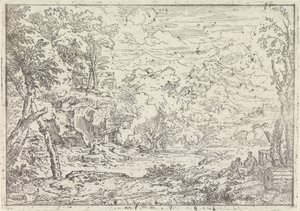 Landschaft mit Ruinen