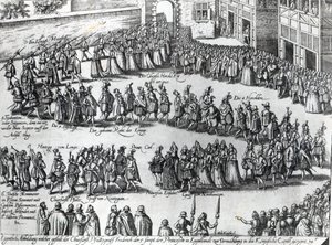 Prozession zur Hochzeit von Friedrich V., Kurfürst von der Pfalz und Prinzessin Elisabeth, ca. 1613