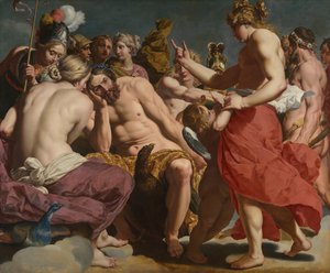 Jupiter wird von Venus getadelt, ca. 1612-1613