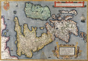 Eine Karte von Großbritannien, 1587