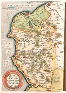 Caletensium et Bononiensium Ditionis Accurata Delineatio Geographische Karte des Boulonnais-Territoriums (Grafschaft Boulogne), Artois und Französisch-Flandern einschließlich der Orte Calais, Arches, Greuelinge, Etaples und Montreuil... aus „Theatrum Orbis