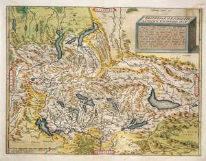 Karte der Schweiz, aus Theatrum Orbis Terrarum von Abraham Ortelius von Abraham Ortelius