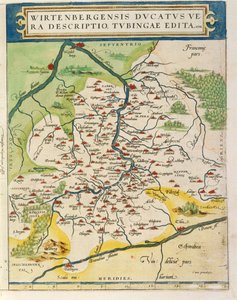 Karte von Württemberg von Abraham Ortelius