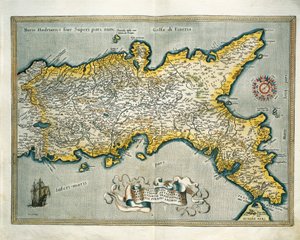 Karte des Königreichs Neapel, Italien, aus Theatrum Orbis Terrarum von Abraham Ortelius von Abraham Ortelius