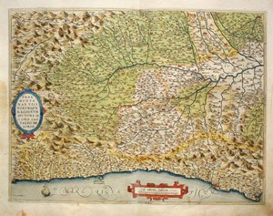Karte der Region Piemont, Italien, aus Theatrum Orbis Terrarum von Abraham Ortelius von Abraham Ortelius