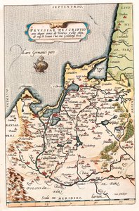 Thietmarsiae, Holsaticae regionis parties typus Geographische Karte des Territoriums im Norden Polens mit der Stadt Danzig (Danzig, Gdansk) aus „Theatrum Orbis Terrarum“ von Abraham Ortelius (Oertel, Ortell oder Ortel) von Abraham Ortelius