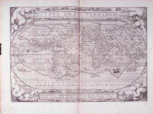 Typus Orbis Terrarum, Portulan von Abraham Ortelius