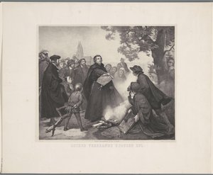 Luther verbrennt die Bulle von Abraham Pieter Felix