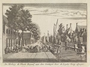 Die Herberge der Platz Royaal an der Overtoom, wo die Leydse Kaag abfährt von Abraham Rademaker
