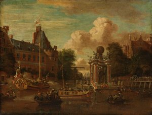 Die Moskauer Gesandtschaft besucht Amsterdam von Abraham Storck