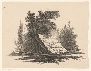 Stein in der Landschaft von Abraham Vinkeles