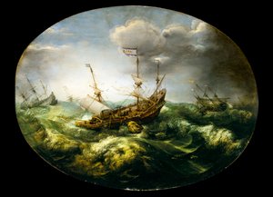 Jona und der Wal, frühes bis mittleres 17. Jahrhundert von Abraham Willaerts
