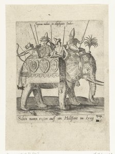 Inder auf einem Kriegselefanten von Abraham de Bruyn (attributed to)