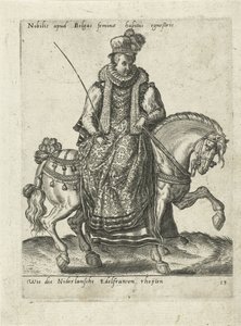 Niederländische Edelfrau zu Pferd
