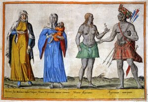 Ureinwohner Nordafrikas, um 1580 (Stich) von Abraham de Bruyn