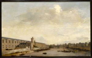 Die Große Galerie des Louvre, mit der Porte Neuve und dem Tour de Bois, ca. 1640