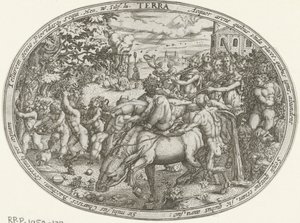 Triumphzug von Bacchus und Silenus: das Element Erde von Abraham van den Hecken
