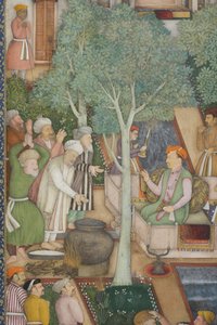 Detail aus Kaiser Jahangir mit Heiligen Männern in einem Garten, ca. 1615 von Abul Hassan Ghaffari