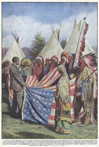 Allen indianischen Stämmen wurde die Flagge der Vereinigten Staaten geschenkt