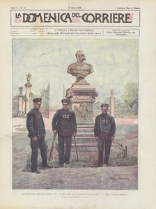Eröffnung des Hauses für Veteranen in Turate (Saronno), die ersten drei Gäste von Achille Beltrame