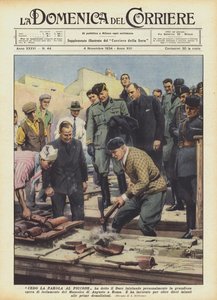 Ich überlasse das Wort dem Pickel, sagte der Duce und begann persönlich das großartige Werk von Achille Beltrame