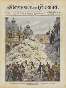 Was vom Glockenturm von San Marco in Venedig nach dem Einsturz am 14. dieses Monats übrig blieb