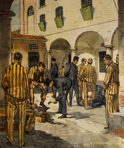 Zivilreformen: Abschaffung der Ketten in italienischen Gefängnissen von Achille Beltrame