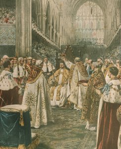 Titelillustration der Krönung von König Georg V.; London, England von Achille Beltrame