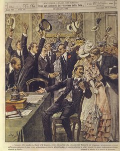 Titelbild von Menschen, die die Ankündigung des Friedensvertrags zwischen Russland und Japan feiern, während des Russisch-Japanischen Krieges von 1904-1905