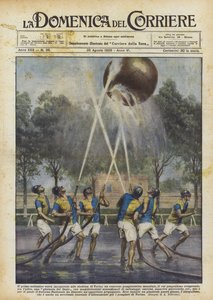 Am 1. September wird im Stadion von Turin ein weltweiter Feuerwehrwettbewerb eröffnet... von Achille Beltrame