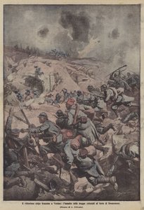 Der siegreiche französische Angriff auf Verdun, der Sturm der Kolonialtruppen auf das Fort Douaumont