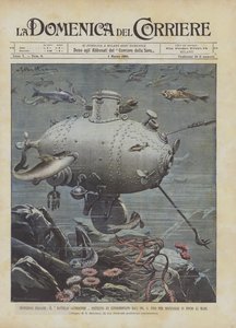 Italienische Erfindungen, das Arbeitsschiff gebaut und getestet von Ing. G. Pino