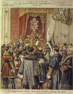 König von Ungarn kündigt nach dem neuesten Skandal die Auflösung des Parlaments an, 22. Januar von Achille Beltrame
