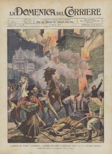 Der Brand des Teatro Castagnola in Catania kurz nach der Vorstellung einer Zirkusgesellschaft