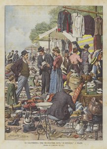 Der charakteristische Trödelmarkt, genannt Sinigallia in Mailand